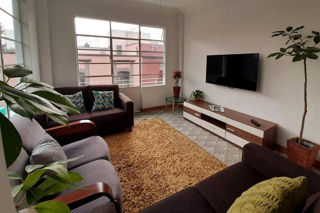 Appartement 2B Acogedor Y Amplio Depto, Centro Historico Cdmx à Mexico Extérieur photo